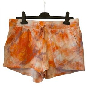 Old Navy Women's Tie-Dye Shorts Orange & White Size‎ Small Drawstring